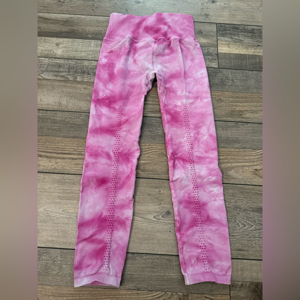 Free People Pink Tie-Dye High-Waist Leggings